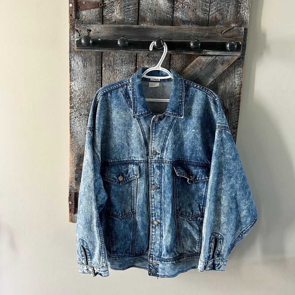 Men's Vintage Pulse Acid Wash Denim Jean Jacket